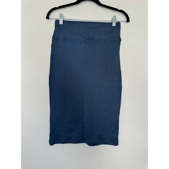 Soho Lady Women’s Medium Petite Blue Skirt High Rise Pull-on Solid Office Formal - Picture 2 of 5